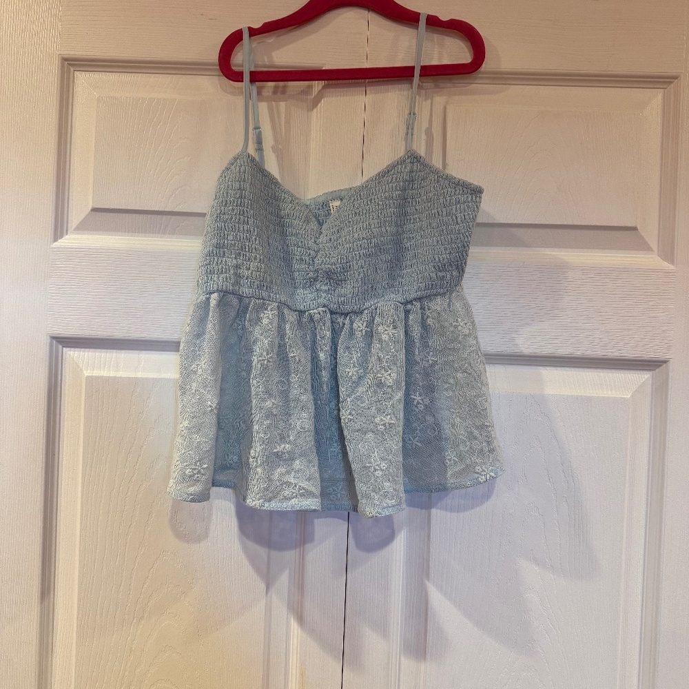 Light Blue Lace Tank